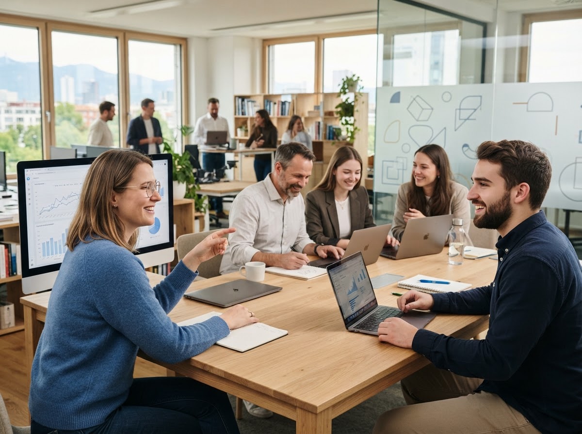 Helvetia Coin Team bei der Analyse von Finanzdaten